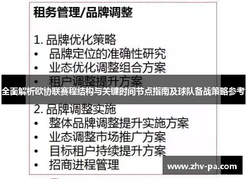 全面解析欧协联赛程结构与关键时间节点指南及球队备战策略参考