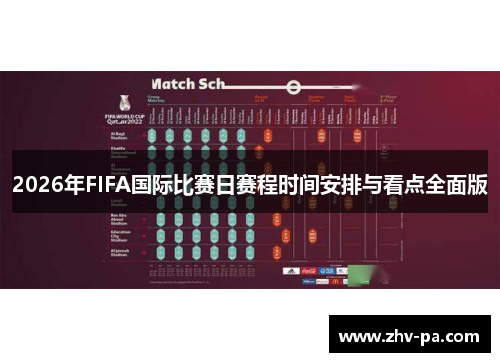 2026年FIFA国际比赛日赛程时间安排与看点全面版